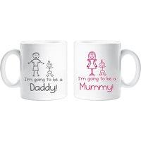 60 SECOND MAKEOVER I'm Going to be a Mummy Daddy Mug Set in White