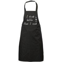 60 SECOND MAKEOVER I Drink Better Than I Cook Apron in Black