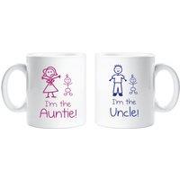 60 SECOND MAKEOVER I'm The Auntie I'm The Uncle Mug Set in White