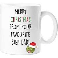 60 SECOND MAKEOVER Merry Christmas From Your Favourite Step Dad Mug in White