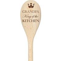 60 SECOND MAKEOVER Grandpa King Of The Kitchen Spoon Funny Wooden Spoon in Beige