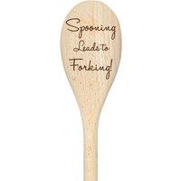 60 SECOND MAKEOVER Spooning Leads To Forking Spoon Funny Wooden Spoon in Beige
