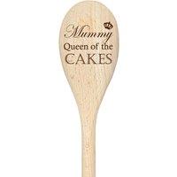 60 SECOND MAKEOVER Mummy Queen Of The Cakes Spoon Funny Wooden Spoon in Beige