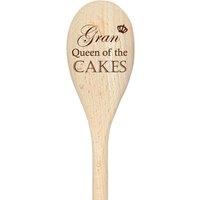 60 SECOND MAKEOVER Gran Queen Of The Cakes Spoon Funny Wooden Spoon in Beige