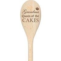 60 SECOND MAKEOVER Grandma Queen Of The Cakes Spoon Funny Wooden Spoon in Beige