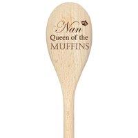60 SECOND MAKEOVER Nan Queen Of The Muffins Spoon Funny Wooden Spoon in Beige