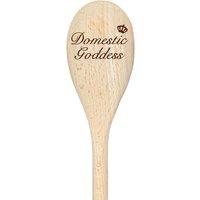 60 SECOND MAKEOVER Domestic Goddess Spoon Funny Wooden Spoon in Beige