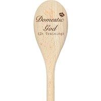 60 SECOND MAKEOVER Domestic God (In Training) Spoon Funny Wooden Spoon in Beige