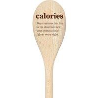 60 SECOND MAKEOVER Calories Definition Diet Spoon Funny Wooden Spoon in Beige