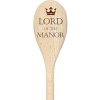 60 SECOND MAKEOVER Lord Of The Manor Spoon Funny Wooden Spoon in Beige