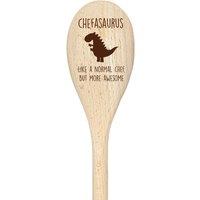 60 SECOND MAKEOVER Chef Dinosaur Spoon Funny Wooden Spoon in Beige