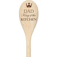 60 SECOND MAKEOVER Dad King Of The Kitchen Spoon Funny Wooden Spoon in Beige