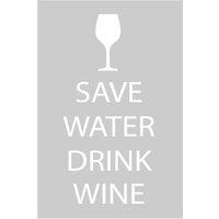 60 SECOND MAKEOVER Grey Save Water Drink Wine Tea Towel