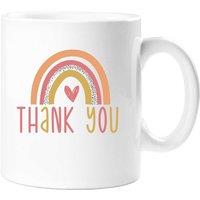 60 SECOND MAKEOVER Thank You Rainbow Mug in White