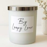60 SECOND MAKEOVER Frosty 20cl White Candle With Silver Lid