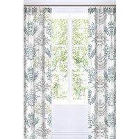 Dreams & Drapes 'Emily' Botanical Print Pair of Pencil Pleat Curtains in Duck Egg Blue | Size: 168 cm width x 183 cm drop