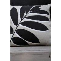 Fusion 'Leaf Print' Water & UV Resistant Filled Cushion in Natural | Size: 43 cm x 43 cm