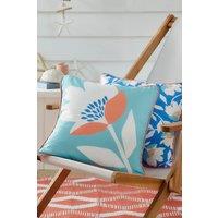 Fusion 'Luna' Outdoor Water & UV Resistant Garden Filled Bench Cushion in Duck Egg Blue | Size: 43 cm x 43 cm
