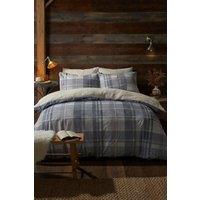 Fusion 'Mulford Check' Plush Duvet Cover Set in Grey | Size: King