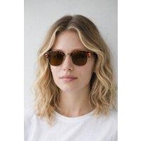 SVNX Half Frame Wayfarer Style Sunglasses in Tortoiseshell in Brown