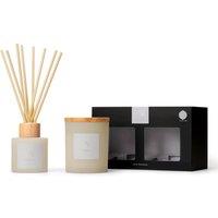 Aroma Naturals Frosted Decadence Candle & Diffuser Gift Set - Vanilla Bean in White | Size: Medium