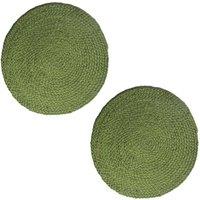 Esselle Ure Jute Rope Placemat 2 Pack in Olive