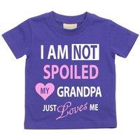 60 SECOND MAKEOVER I'm Not Spoiled My Grandpa Just Loves Me T-Shirt in Purple | Size: 14-15 Years