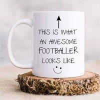 60 SECOND MAKEOVER This Is What An Awesome Footballer Looks Like V2 Mug in White