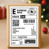 60 SECOND MAKEOVER 15 x Personalised Santa Claus Christmas Interactive Postage Labels