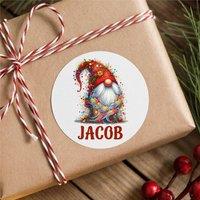 60 SECOND MAKEOVER 25 x Personalised Christmas Labels Xmas Gnome Gonk