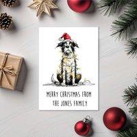 60 SECOND MAKEOVER Pack Of 5 Personalised Christmas Cards Border Collie in White | Size: 5 Pack