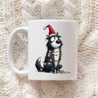60 SECOND MAKEOVER Karelian Bear Dog Christmas Lights Mug in White