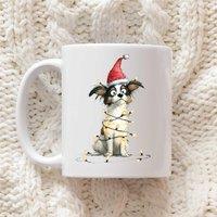 60 SECOND MAKEOVER Papillon Christmas Lights Mug in White