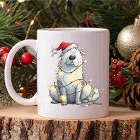 60 SECOND MAKEOVER Samoyed Christmas Lights Mug in White