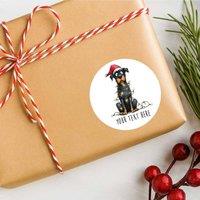 60 SECOND MAKEOVER 25 x Personalised Christmas Labels Rottweiler