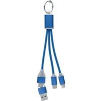 MidOcean 4 in 1 Keyring Charging Cable in Blue