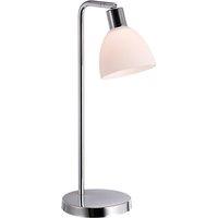 Nordlux Ray Table Lamp Chrome Metal Livingroom E14 Switch in Silver