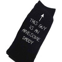 60 SECOND MAKEOVER Men's This Guy Is An Awesome Daddy Black Socks