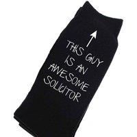 60 SECOND MAKEOVER Men's This Guy Is An Awesome Solicitor Black Socks