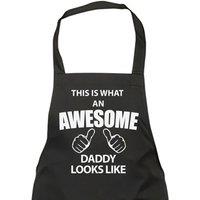 60 SECOND MAKEOVER Men's This Is What An Awesome Daddy Looks Like Black Apron