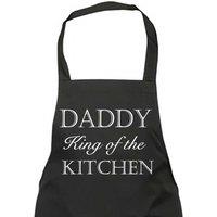 60 SECOND MAKEOVER Men's Daddy King Of The Kitchen Black Apron