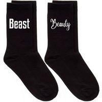 60 SECOND MAKEOVER Men's Couples Beauty / Beast Black Calf Sock Set