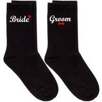 60 SECOND MAKEOVER Men's Couples Bride / Groom Black Calf Sock Set