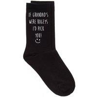 60 SECOND MAKEOVER Men's If Grandad's Were Bogeys I'd Pick You Black Calf Socks