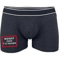 60 SECOND MAKEOVER Men's Mens Black Funny Boxers Weight Limit 7.5 Tonnes Shorts Boxers | Size: XL
