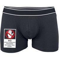 60 SECOND MAKEOVER Men's Mens Black Funny Boxers No Unauthorised Access Shorts Boxers | Size: Large
