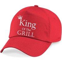 60 SECOND MAKEOVER Men's King Of The Grill Baseball Cap BBQ in Red
