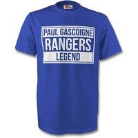 Rangers FC Men's Mens Paul Gascoigne Legend Tee in Blue | Size: 2XL
