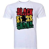 Ghana Men's Mens Black Stars T-Shirt in White | Size: 2XL