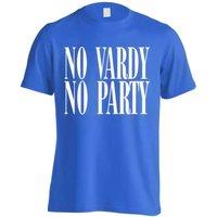 Leicester City FC Men's Mens Leicester No Vardy No Party T-Shirt in Blue | Size: 2XL